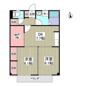 奈加乃内ハイツ1 103号室 間取り