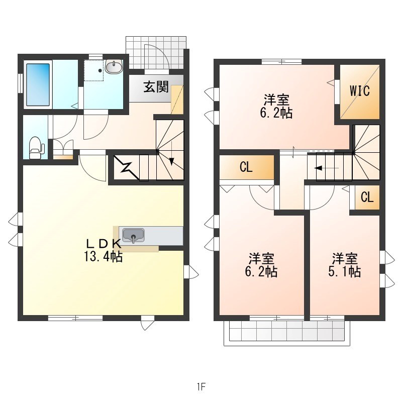 りんごの家 H棟 間取り