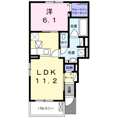 グレイスＢ 101号室 間取り