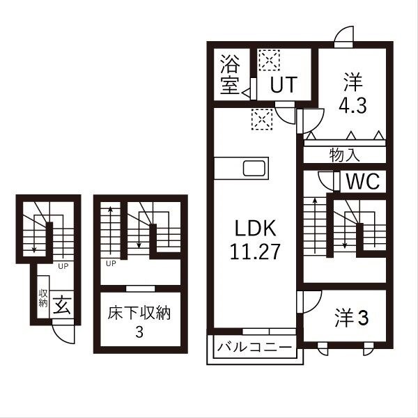 リベルタ 202号室 間取り