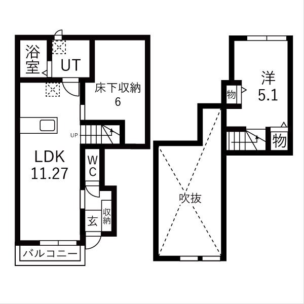 リベルタ 102号室 間取り