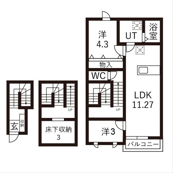 リベルタ 203号室 間取り