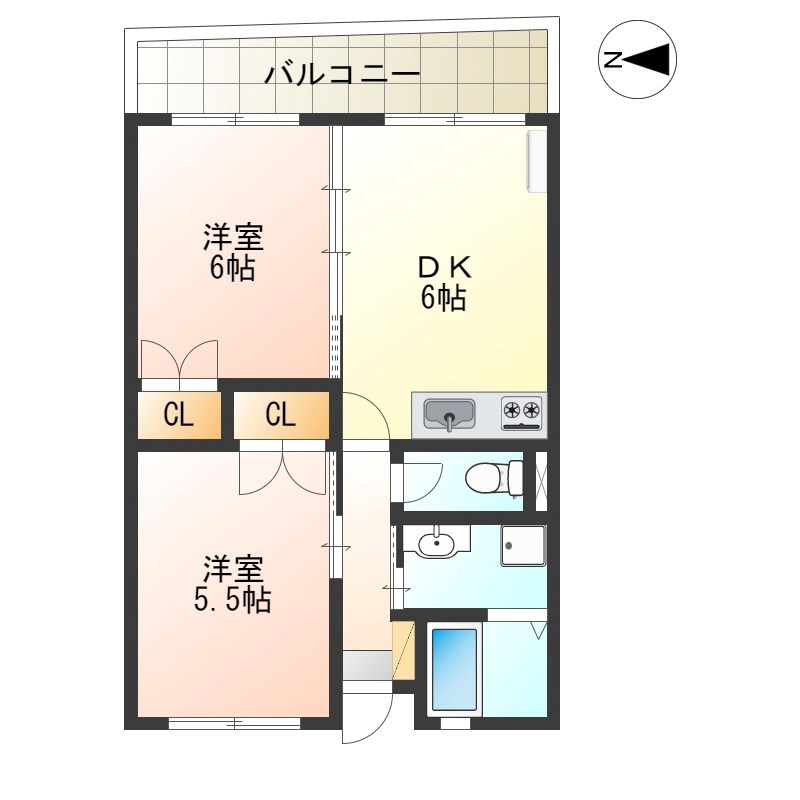 NKコート 204号室 間取り
