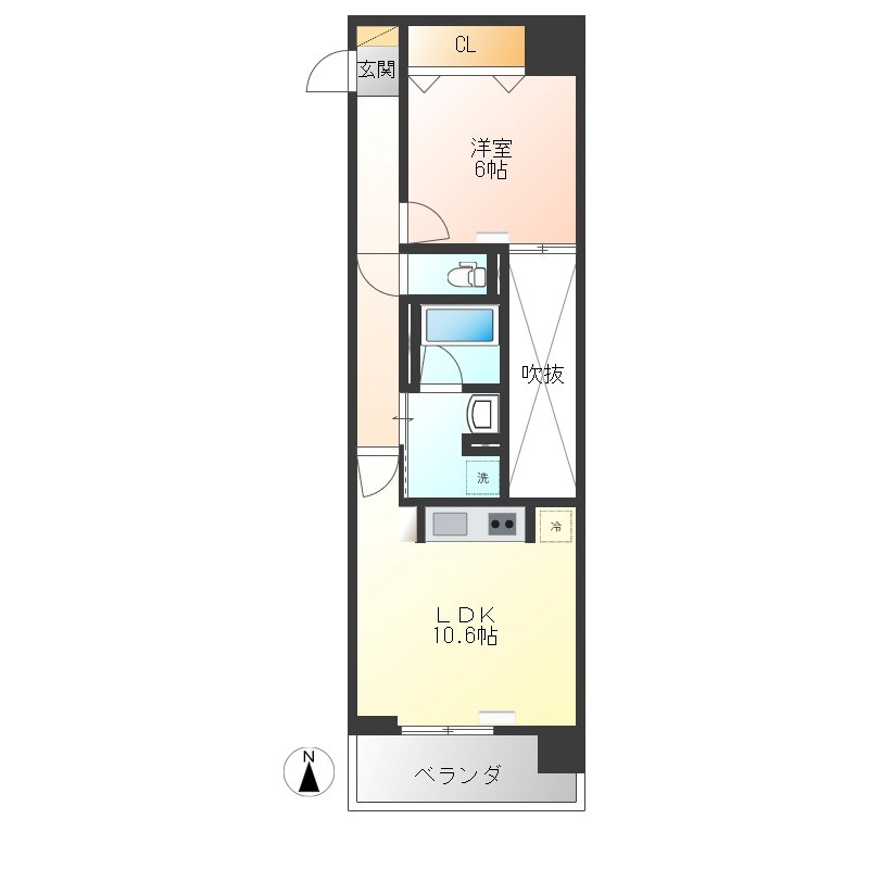 S-FORT宇都宮 1302号室 間取り
