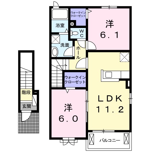 マーベラス・ブライト 204号室 間取り