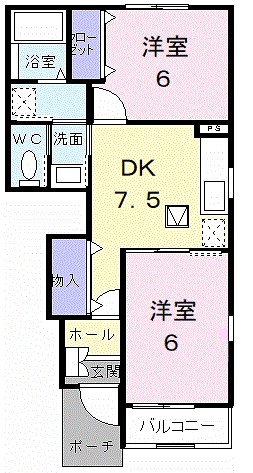 リッチモンドＥ 103号室 間取り