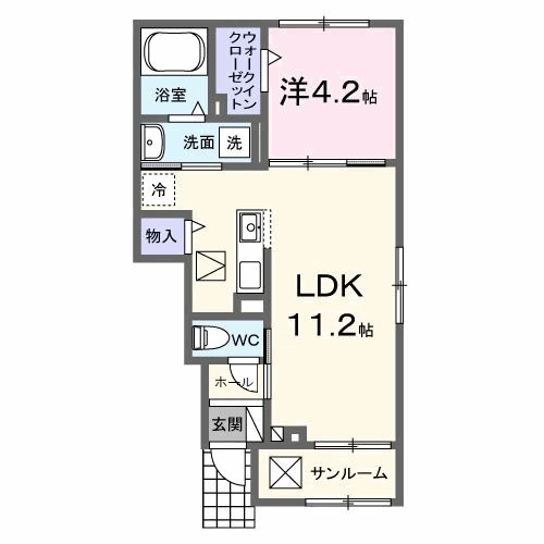 カミーノ　アムレト　Ⅱ 105号室 間取り