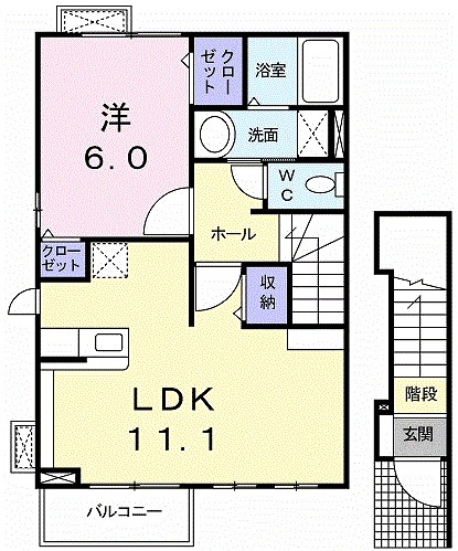 フォルム　植上 201号室 間取り