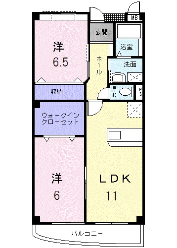 グラン　コート 204号室 間取り