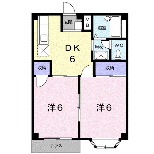 ユリカハイツⅡ 104号室 間取り