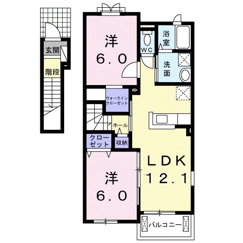 エレヴァ―トピアＥ 201号室 間取り