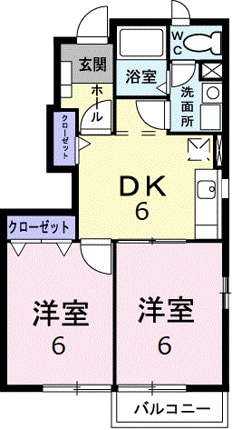 アルモニーＢ 101号室 間取り