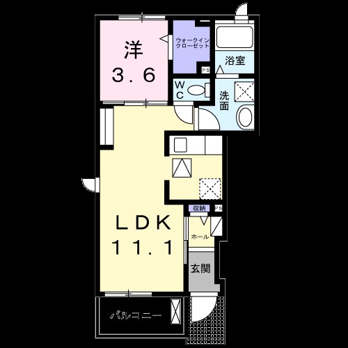 イルミネ 101号室 間取り
