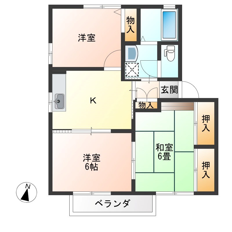 ラフォーレいずみ野F棟 間取り図