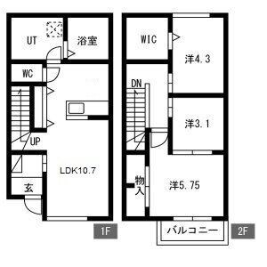 クレア 102号室 間取り