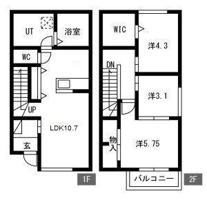 クレア 103号室 間取り