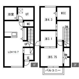 クレア 101号室 間取り