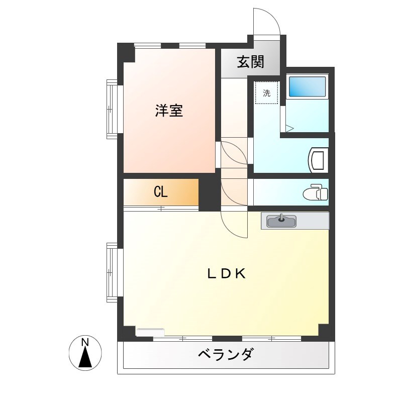 黒川ビル 701号室 間取り