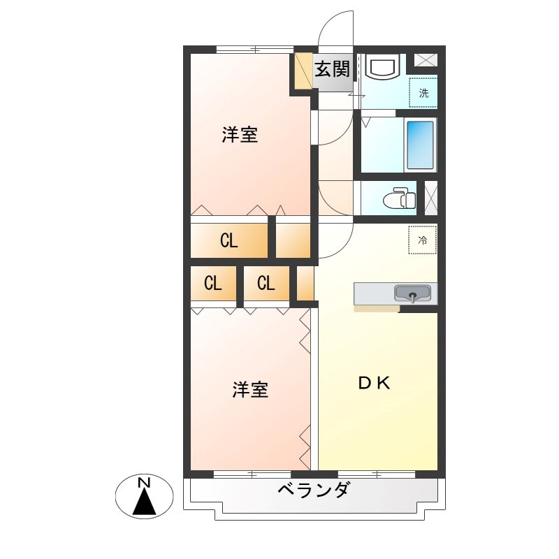 Y&Mベルメゾン駒生 303号室 間取り
