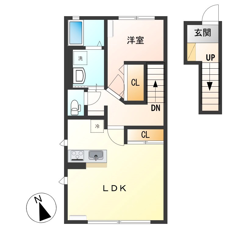 Rio平松 201号室 間取り