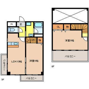 ダイヤモンドフィールド  707号室 間取り