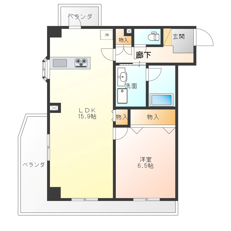ビュー雷神Ⅰ 間取り図