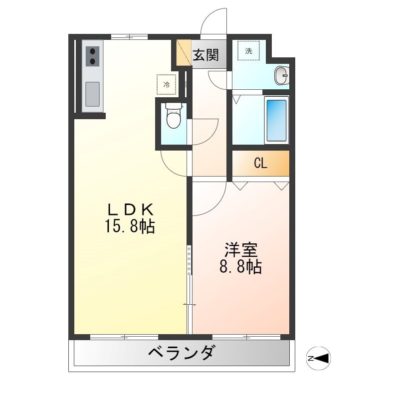 壱番館元今泉 403号室 間取り