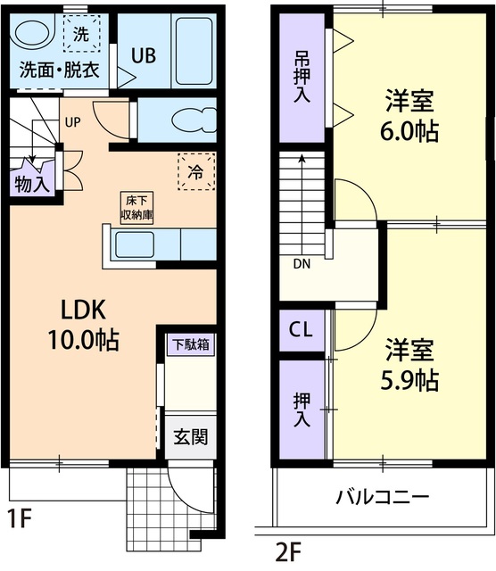 ＣＡＳＡ　ＤＯＭＡＮＩ 105号室 間取り