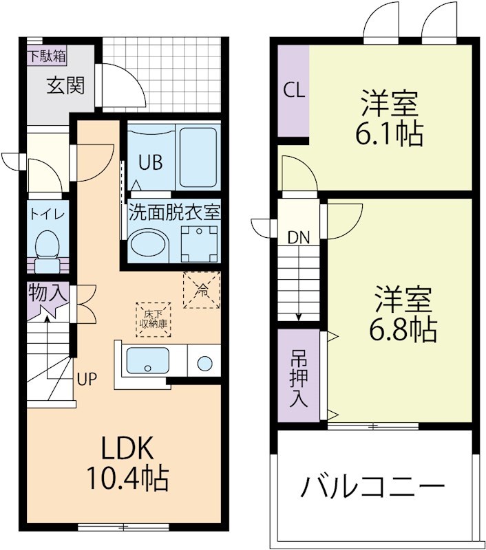 Ｌａ　Ｐｏｉｒｅ(ラ・プワール)　C棟 106号室 間取り