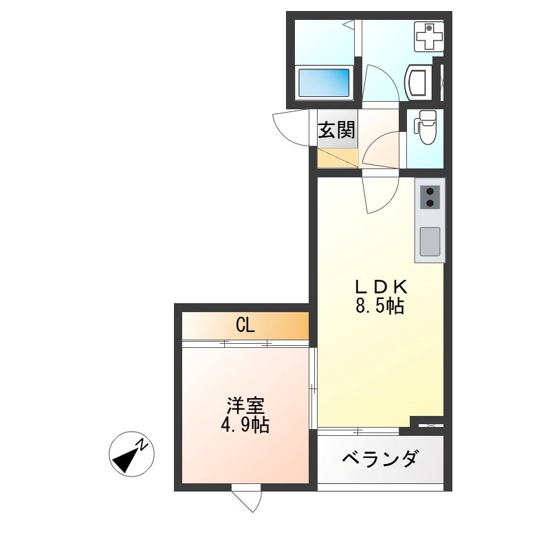 Marriott 101号室 間取り