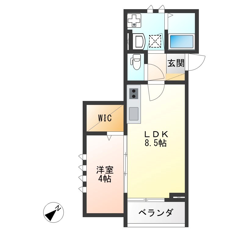 Marriott 102号室 間取り