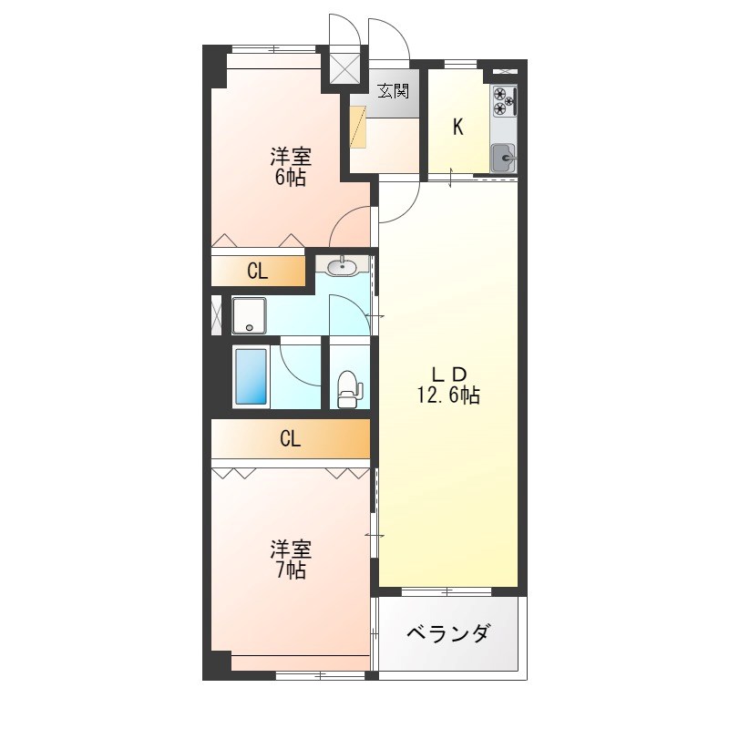 ベルグランドハイツ 703号室 間取り