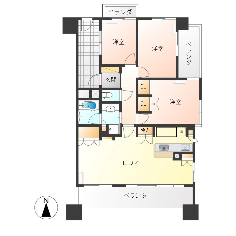 ナイスロイヤルタワー宇都宮中央 1106号室 間取り