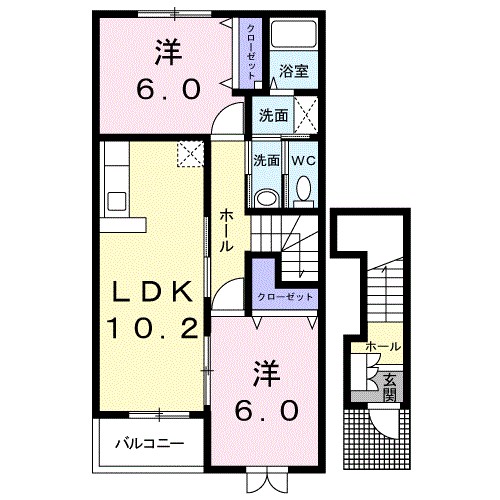 パーク　リア　レジデンスＡ 202号室 間取り