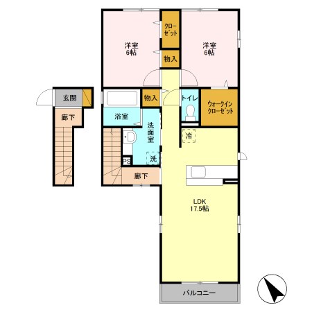 ラ・ルミエール  201号室 間取り