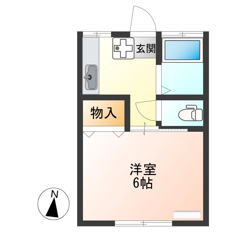 石井ハイツB 202号室 間取り