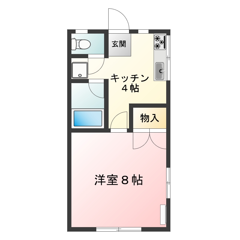 リンクキャッスル 101号室 間取り