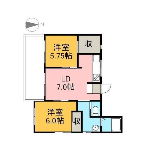 メゾン峰 101号室 間取り