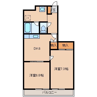 Forest　Wind 403号室 間取り