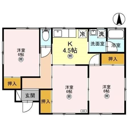 小松貸家1 間取り