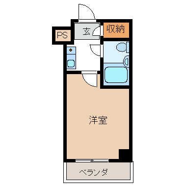 リブポート宇都宮 407号室 間取り