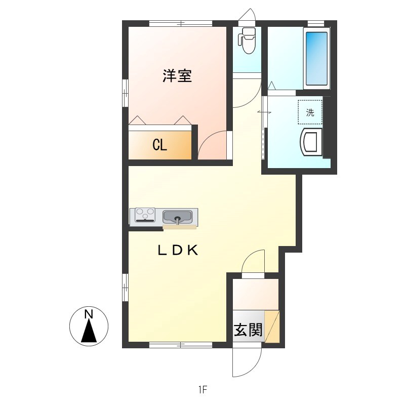 カーサアーバン 101号室 間取り