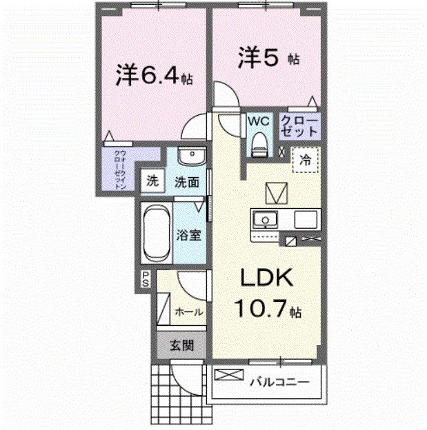 ティール 103号室 間取り