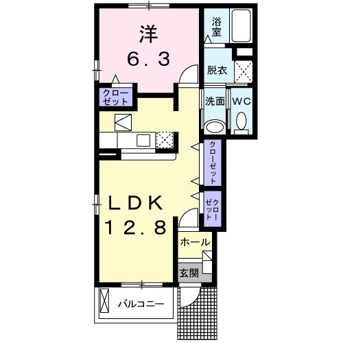 アリエーテ 101号室 間取り