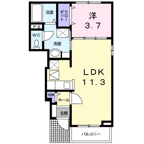 ブルックＡ 103号室 間取り