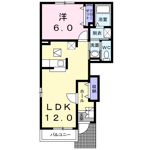 ルミエールＦ　Ｂ 101号室 間取り