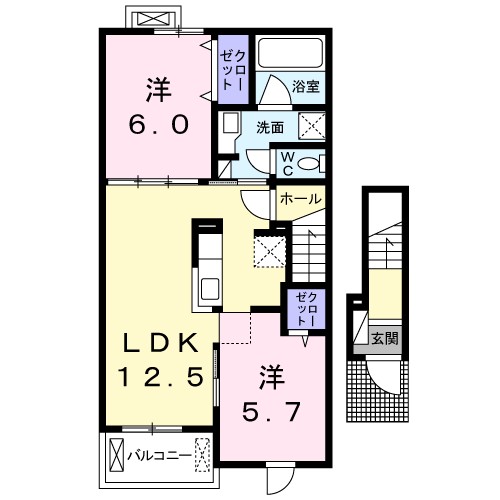 プリムローズ・サノ 202号室 間取り