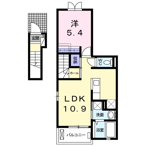 フェアリー 204号室 間取り
