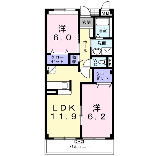 エレガンシア　ルーナ 302号室 間取り