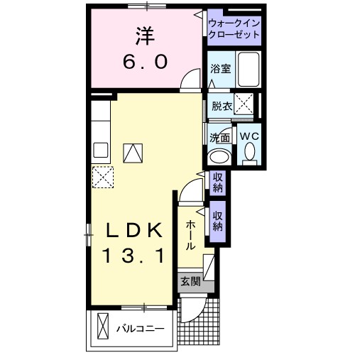 ル・シャトーⅠ 101号室 間取り